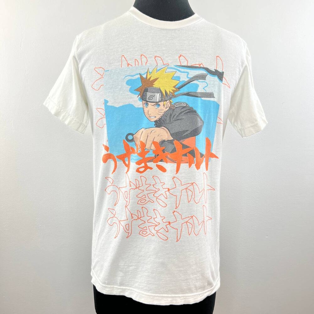 NARUTO Shippuden Collection KAKASHI Graphic Tee Shirt White Anime Shonen Manga S